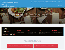 Tablet Screenshot of frenchrestaurantweek.com